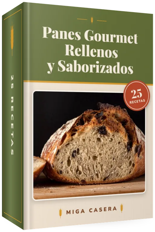 Portada de Panes Gourmet Rellenos y Saborizados (25 recetas) (PDF digital de Miga Casera)
