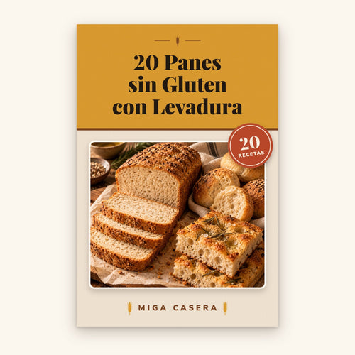 Portada de 20 Panes sin Gluten con Levadura · Miga Casera