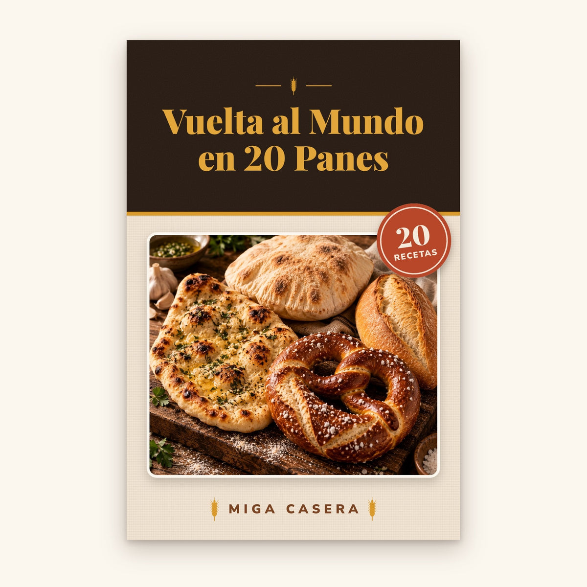 Portada de Vuelta al Mundo en 20 Panes · Miga Casera